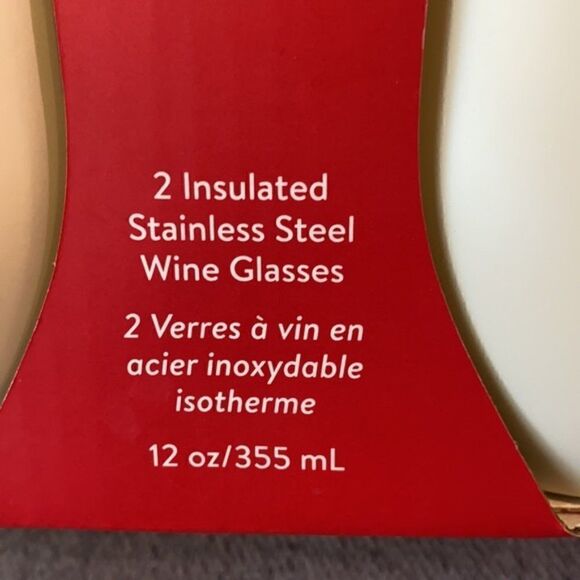 Rae Dunn Yours & Mine Wine Glass Tumblers - Picture 4 of 6